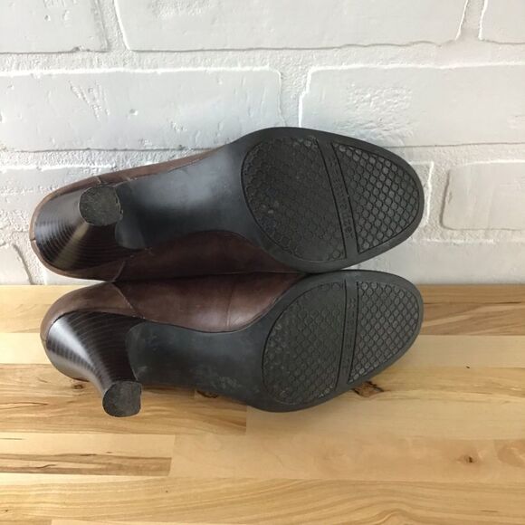 NATURALIZER brown heeled shoes ladies gold chain size 8 - Picture 6 of 14